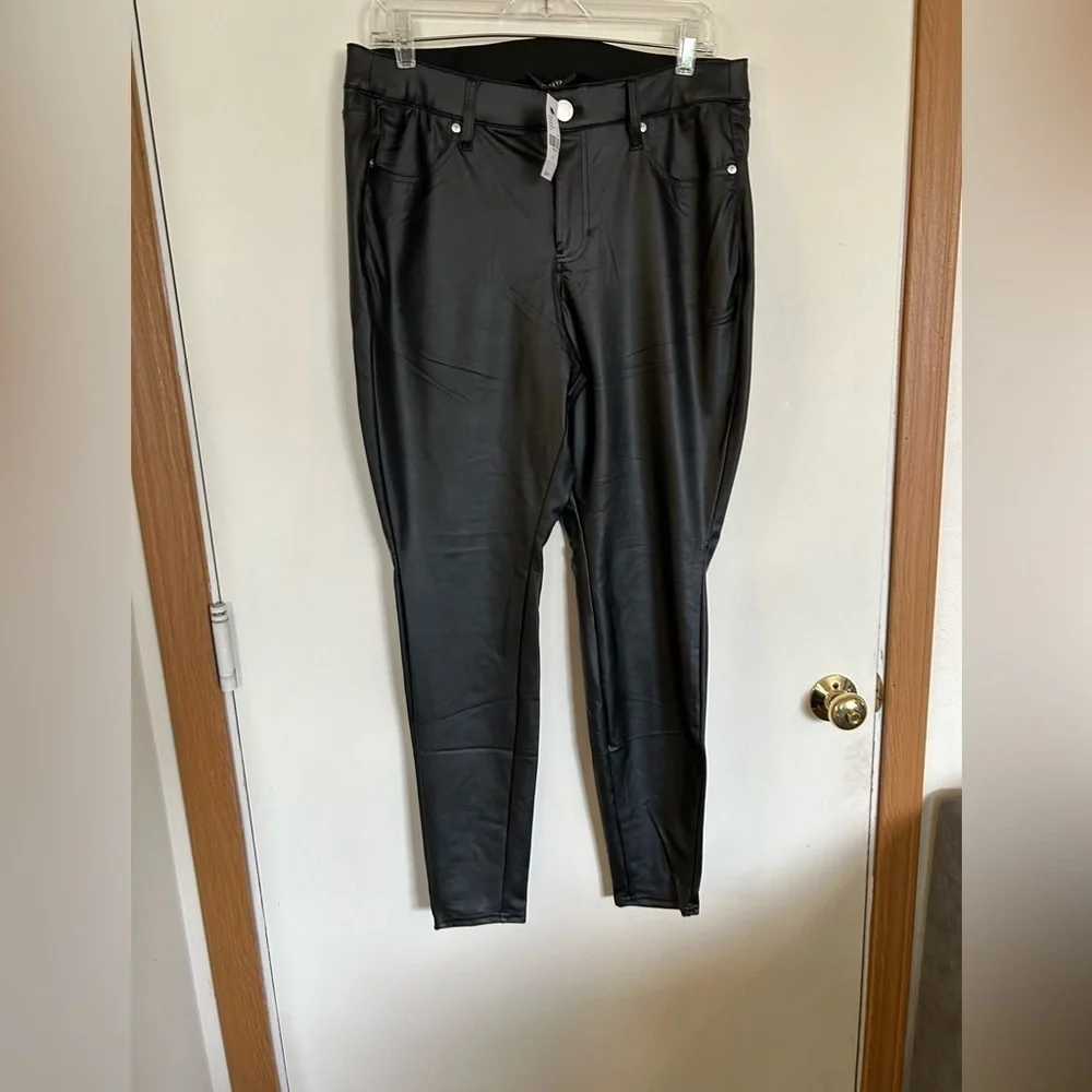 NWT Lane Bryant size 12 faux black, leather pants